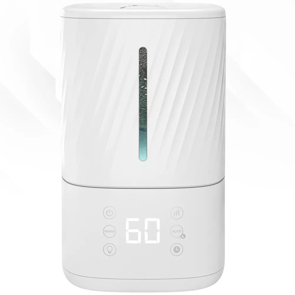 4.5L Ultrasonic Humidifier With Warm & Cool Mist Remote Control & Leakproof Tank
