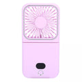4-in-1 Foldable Handheld Fan With 2500mAh Power Bank Phone Stand & Makeup Mirror