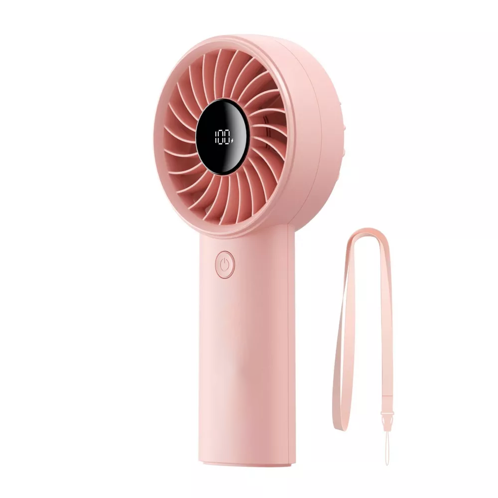 3600mAh Pocket Handheld Fan With LED Power Display & 5-Speed Brushless Motor