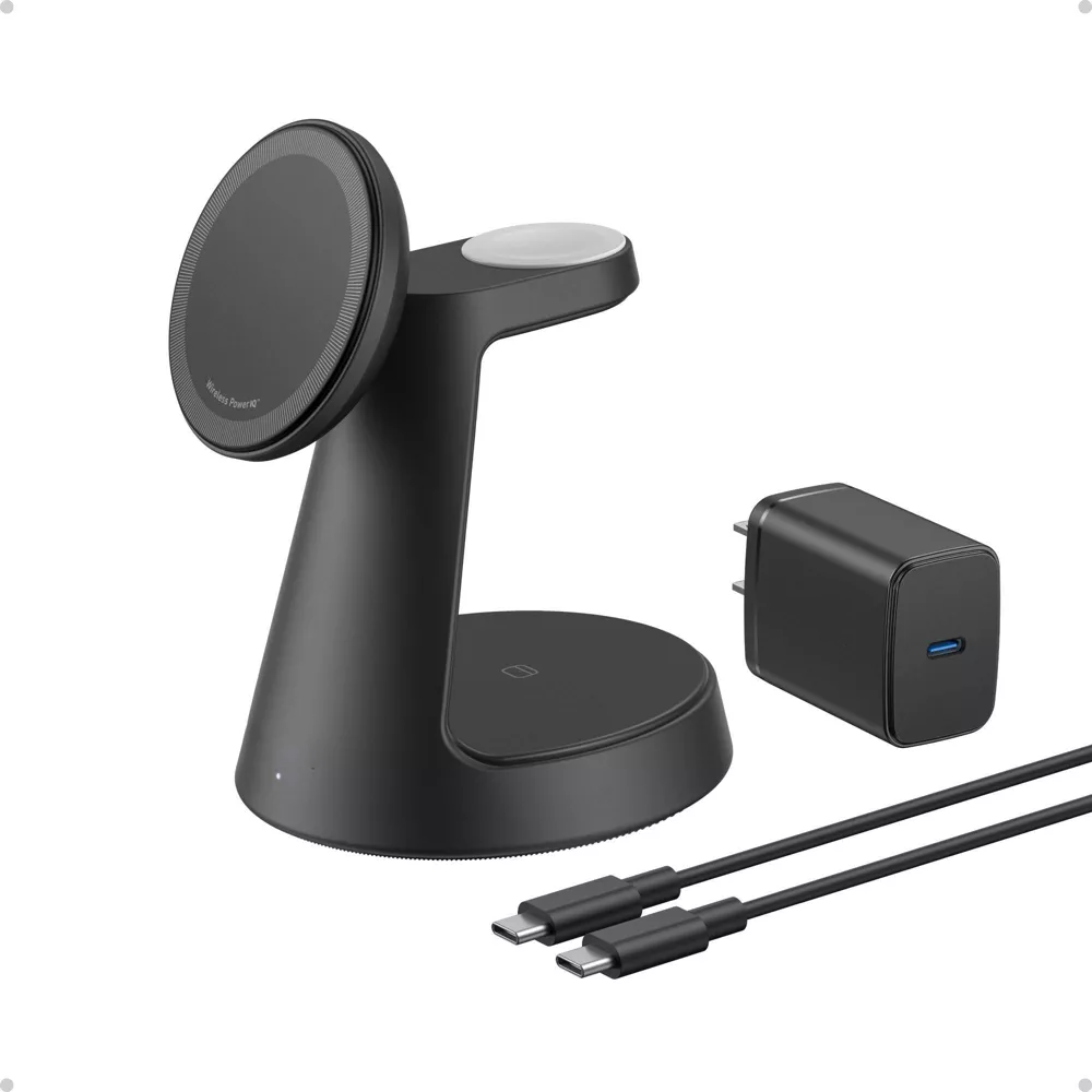 3-in-1 Adjustable Angle Wireless Charging Station Stand